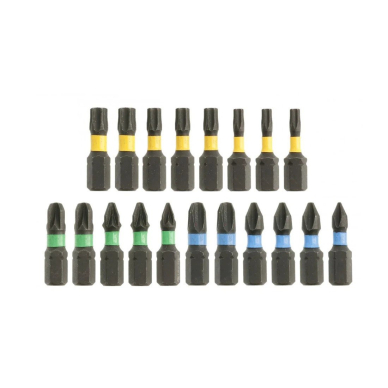 Smūginių 1/4 antgalių komplektas (25mm) MIX Smūginių 1/4 antgalių komplektas (25mm) MIX