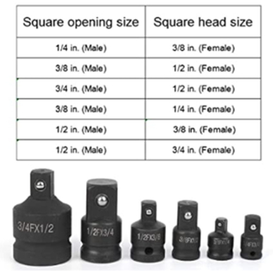 Smūginių adapterių rinkinys | 50BV30 | 6 vnt. (H640606) 2 Smūginių adapterių rinkinys | 50BV30 | 6 vnt. (H640606) 2