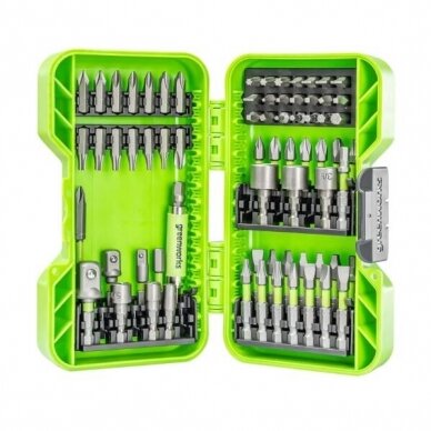 SMŪGINIŲ ANTGALIŲ KOMPLEKTAS Greenworks APT-70IRDK-GW, 70 vnt. SMŪGINIŲ ANTGALIŲ KOMPLEKTAS Greenworks APT-70IRDK-GW, 70 vnt.