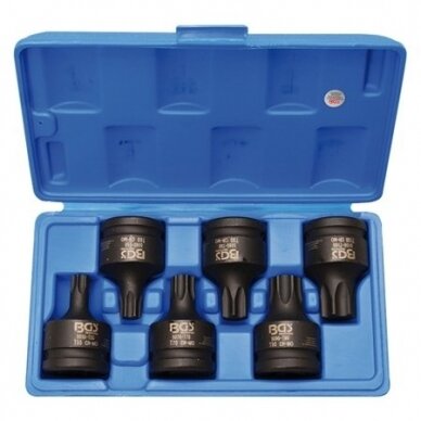 Smūginių antgalių rinkinys BGS-TECHNIC (3/4"), T-Star (Torx) T55 - T100 Smūginių antgalių rinkinys BGS-TECHNIC (3/4"), T-Star (Torx) T55 - T100