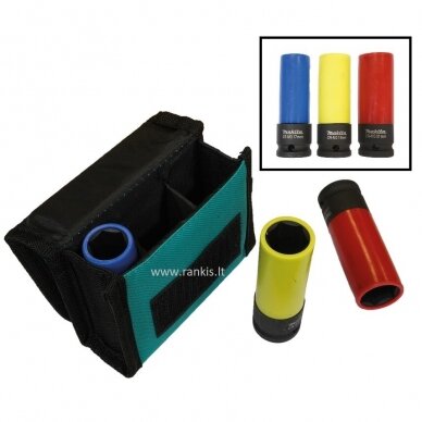 Smūginių galvučių rinkinys Makita E-12354, 3 vnt, 17-19-21mm Smūginių galvučių rinkinys Makita E-12354, 3 vnt, 17-19-21mm