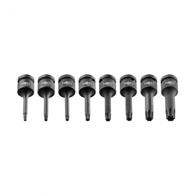 Smūginių Torx antgalių rinkinys Neo 08-712, 8vnt. 1 Smūginių Torx antgalių rinkinys Neo 08-712, 8vnt. 1