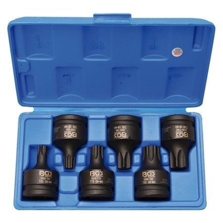 Smūginių antgalių rinkinys BGS-TECHNIC (3/4"), T-Star (Torx) T55 - T100 Smūginių antgalių rinkinys BGS-TECHNIC (3/4"), T-Star (Torx) T55 - T100