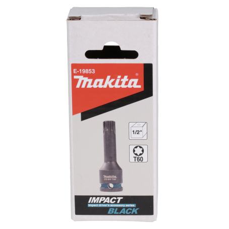 SMŪGINĖ SUKIMO GALVA VERŽLIASUKIUI Makita E-19853 Impact Black 1/2“, T60 x 78 mm 2 SMŪGINĖ SUKIMO GALVA VERŽLIASUKIUI Makita E-19853 Impact Black 1/2“, T60 x 78 mm 2