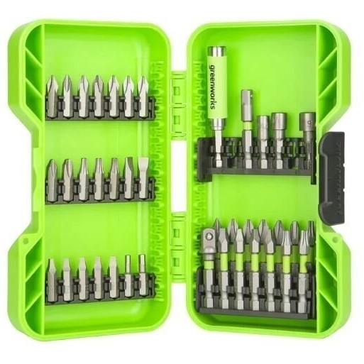 SMŪGINIŲ ANTGALIŲ KOMPLEKTAS Greenworks APT-40IRDK-GW, 40 vnt. 1 SMŪGINIŲ ANTGALIŲ KOMPLEKTAS Greenworks APT-40IRDK-GW, 40 vnt. 1