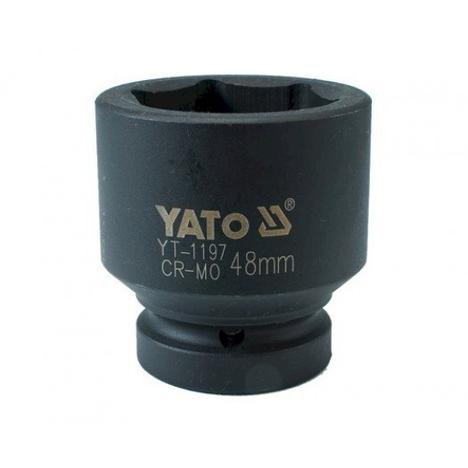 Smūginė galvutė šešiakampė | 25 mm (1") | 48 mm (YT-1197) Smūginė galvutė šešiakampė | 25 mm (1") | 48 mm (YT-1197)