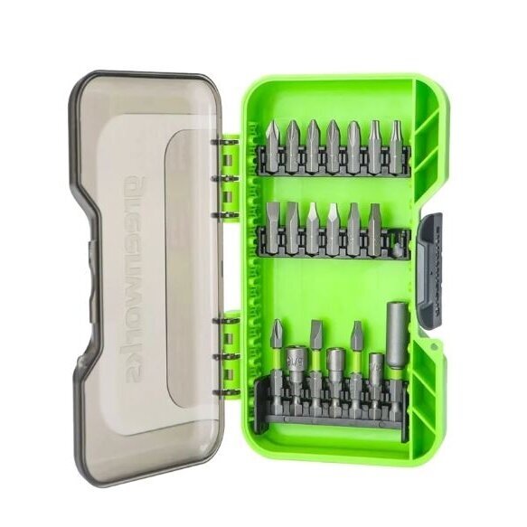 SMŪGINIŲ ANTGALIŲ KOMPLEKTAS Greenworks APT-20IRDK-GW, 20 vnt. SMŪGINIŲ ANTGALIŲ KOMPLEKTAS Greenworks APT-20IRDK-GW, 20 vnt.