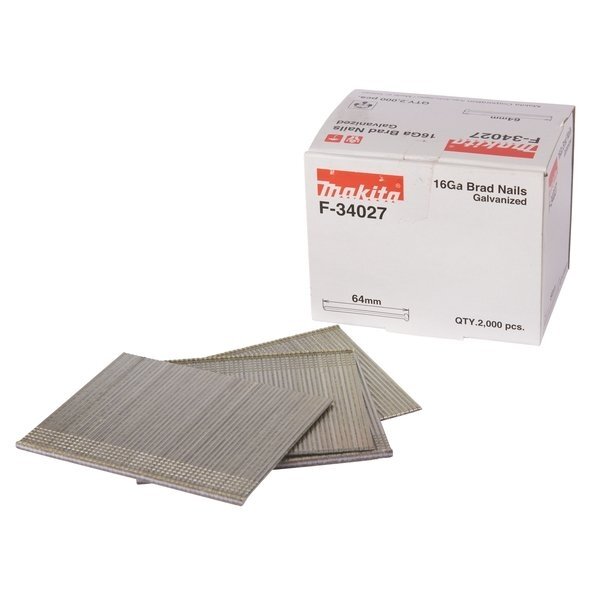 Smeigės 1,6X64mm 16ga 2000vnt. AF600, GF600 Makita F-34027 Smeigės 1,6X64mm 16ga 2000vnt. AF600, GF600 Makita F-34027