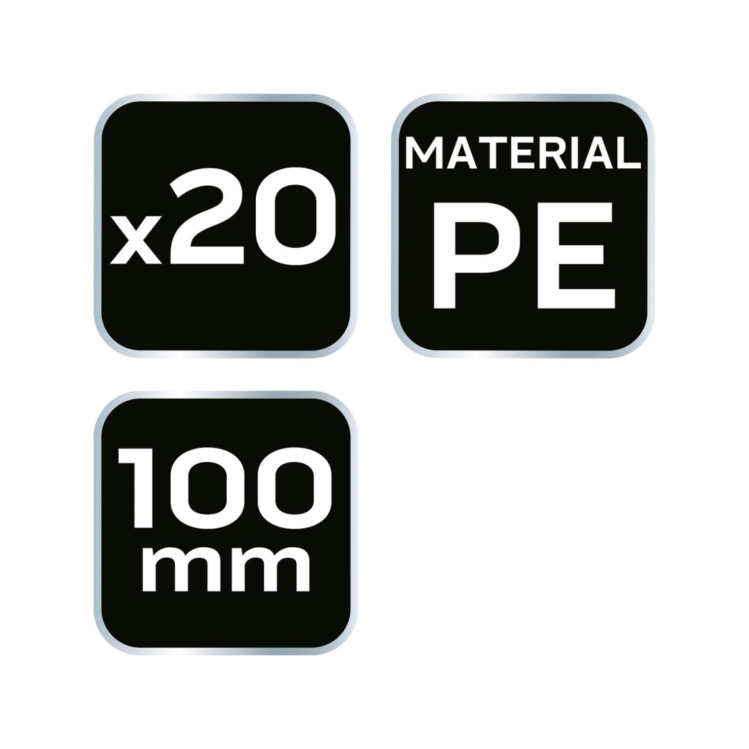 Snapelis 100 mm su 3M juostele, 20 vnt (PE) 7 Snapelis 100 mm su 3M juostele, 20 vnt (PE) 7