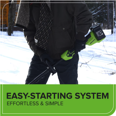 Sniego valytuvas Greenworks SS3002A2, 2X4.0Ah + kroviklis, 48V(2X24V) 8 Sniego valytuvas Greenworks SS3002A2, 2X4.0Ah + kroviklis, 48V(2X24V) 8