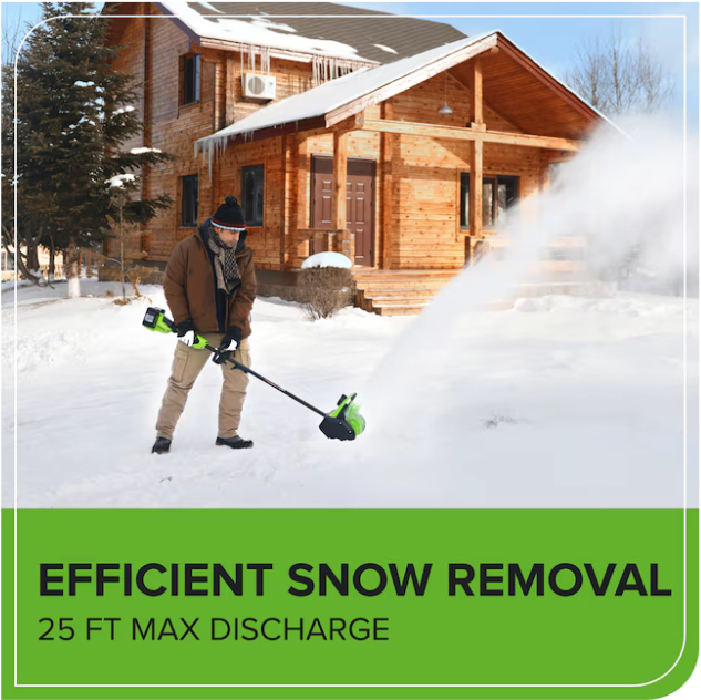 Sniego valytuvas Greenworks SS3002A2, 2X4.0Ah + kroviklis, 48V(2X24V) 7 Sniego valytuvas Greenworks SS3002A2, 2X4.0Ah + kroviklis, 48V(2X24V) 7