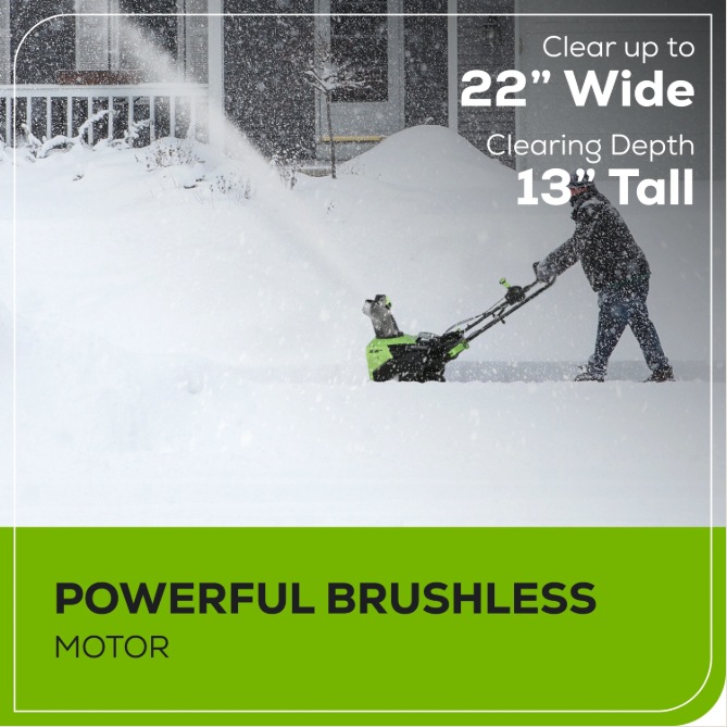 Sniego valytuvas Greenworks 60V gd60st (tik įrankis) 7