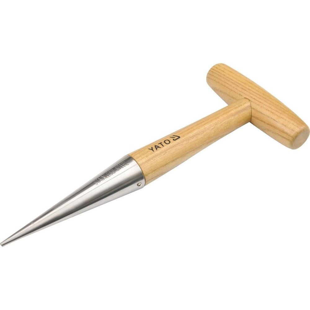 Sodinimo smaigas daigų, svogūnėlių duobutėms | 280 mm | nerūd. plienas (YT-8894) Sodinimo smaigas daigų, svogūnėlių duobutėms | 280 mm | nerūd. plienas (YT-8894)