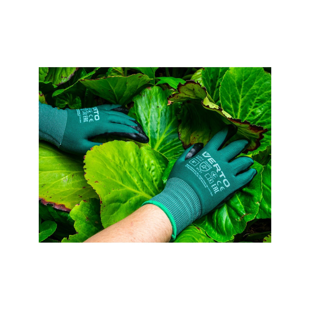 Sodo pirštinės, padengtos nitrilu, dydis 9" 4