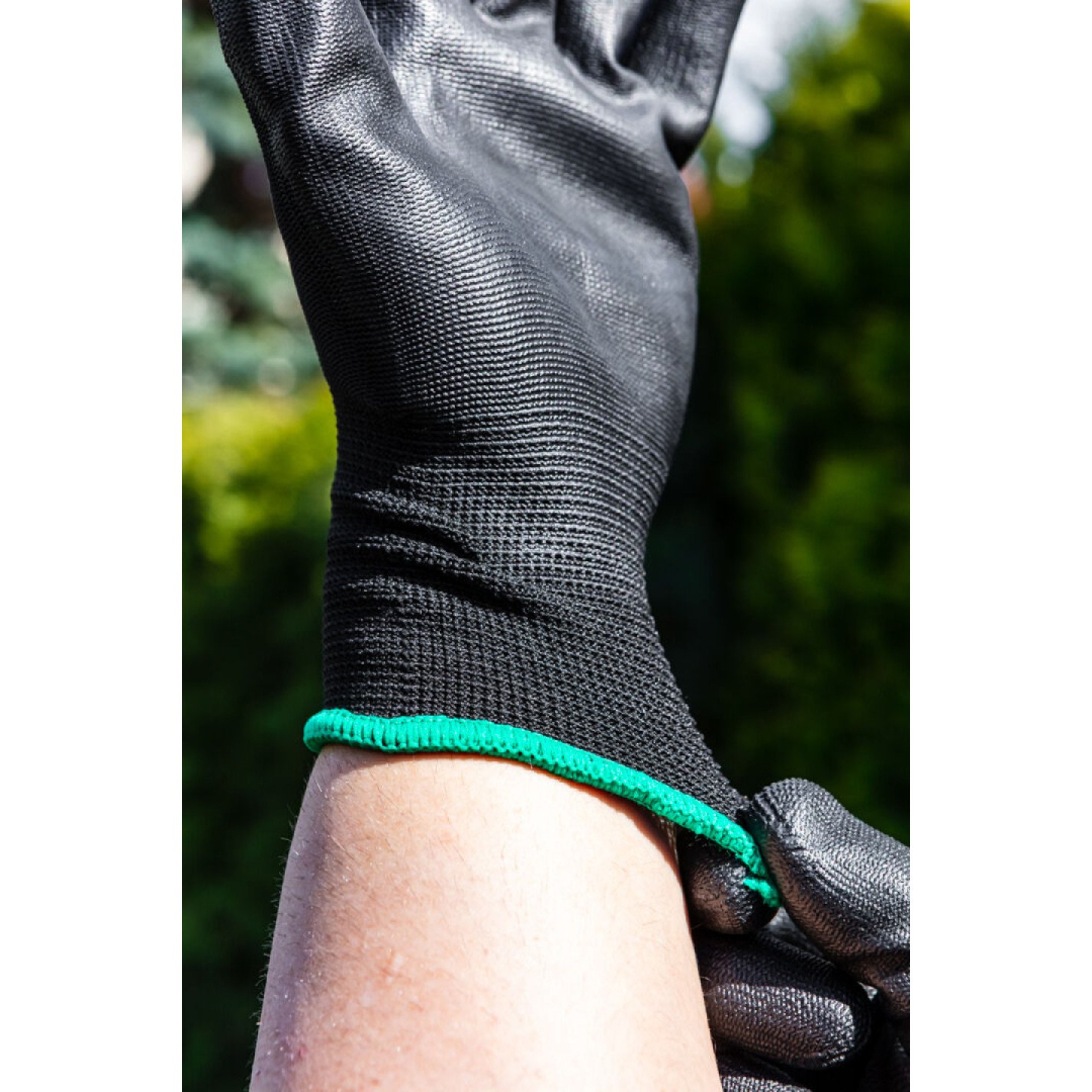 Sodo pirštinės, padengtos PU,  dydis 8" 3