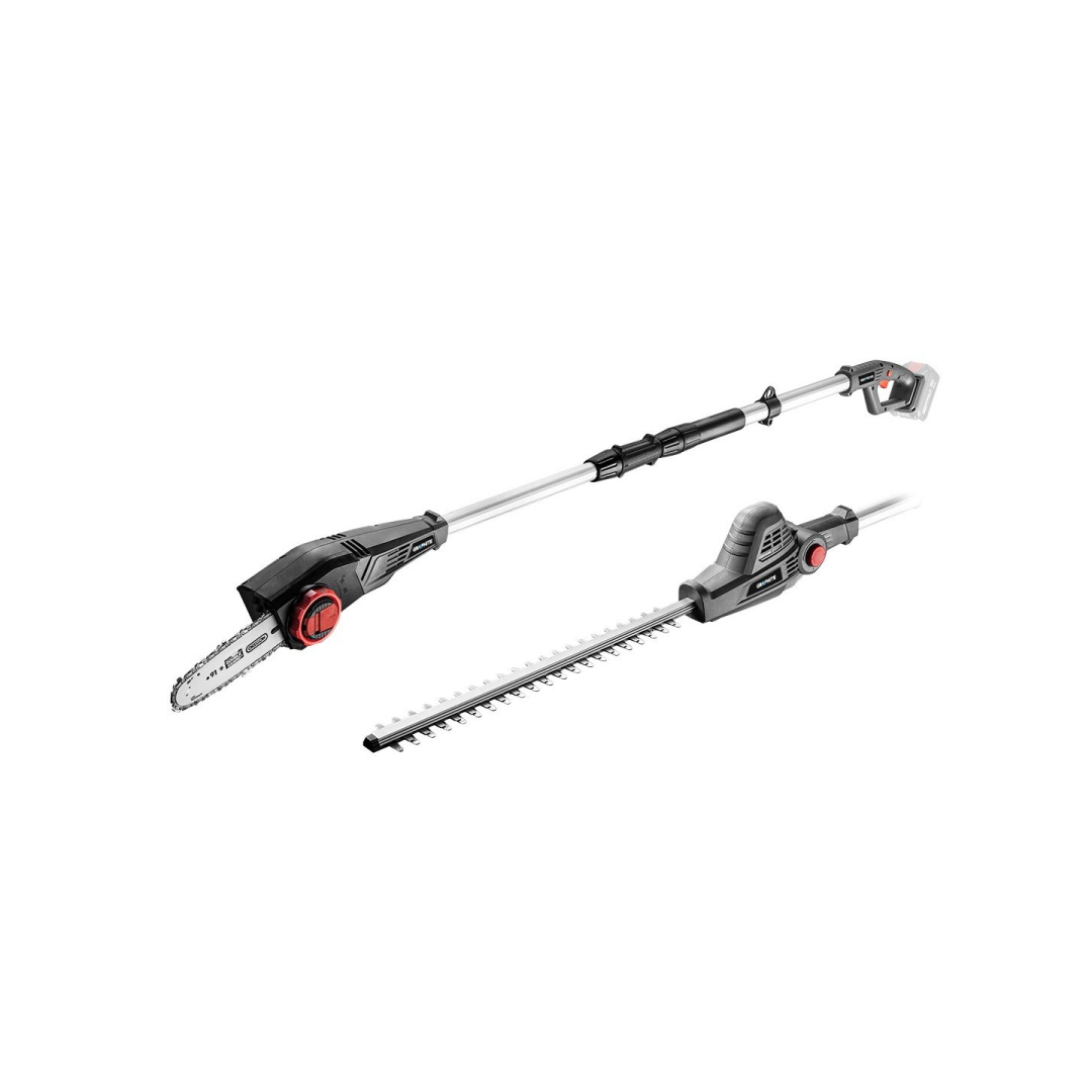 Akumuliatorinė aukštapjovė GRAPHITE „2-in-1 Energy+“ 18V (be akum. ir krov.) Akumuliatorinė aukštapjovė GRAPHITE „2-in-1 Energy+“ 18V (be akum. ir krov.)