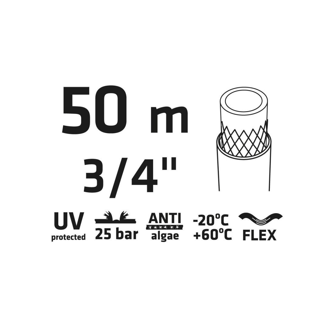 Sodo žarna 50 m, 3/4 ” PROFESSIONAL 8