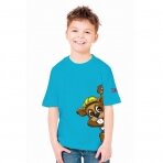 Vaikiški marškinėliai DEDRA BH5TKT-4, dydis 4/110cm, turkio spalvos, 100% medvilnė