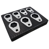 Šoninių raktų rinkinys | Įrankių dėklas | 12,5 mm (1/2") | 24 - 36 mm | 7 vnt. (SK8297S)