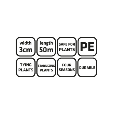 Sodininkystės tinklinė juosta, skirta augalams palaikyti, 30 mm, 50 m 6 Sodininkystės tinklinė juosta, skirta augalams palaikyti, 30 mm, 50 m 6
