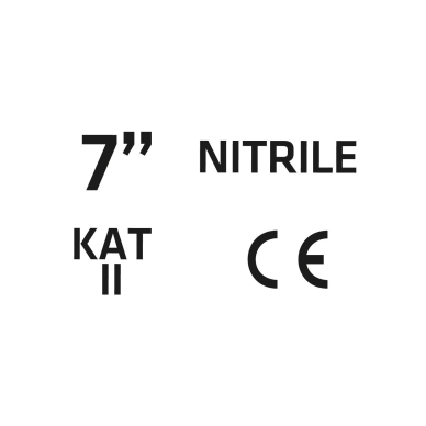 Sodo pirštinės, padengtos nitrilu, gėlių raštu, dydis 7" 6