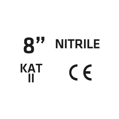 Sodo pirštinės, padengtos nitrilu, gėlių raštu, dydis 8" 6