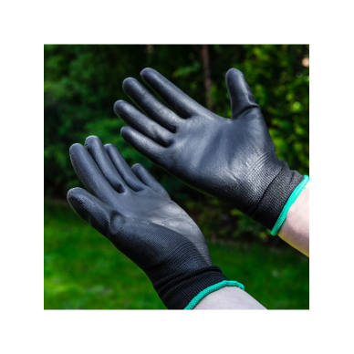 Sodo pirštinės, padengtos PU, dydis 9" 1 Sodo pirštinės, padengtos PU, dydis 9" 1