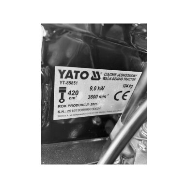 Sodo traktorius benzininis | motoblokas Yato | 420 CM3 (YT-85851) 11