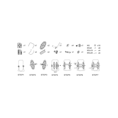 Sodo žarnos stovas, metalinis , iki 100m 1/2 "hose 7 Sodo žarnos stovas, metalinis , iki 100m 1/2 "hose 7