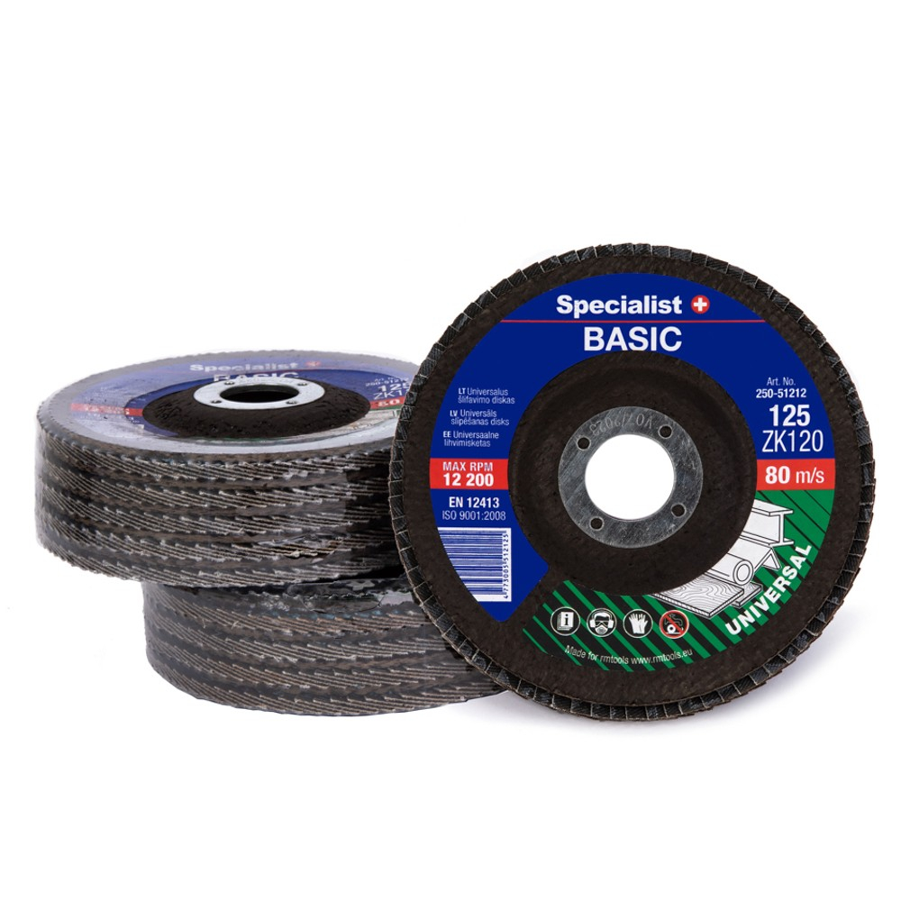 SPECIALIST+ lapelinis šlif. diskas BASIC ZK120, 125 mm 7 SPECIALIST+ lapelinis šlif. diskas BASIC ZK120, 125 mm 7