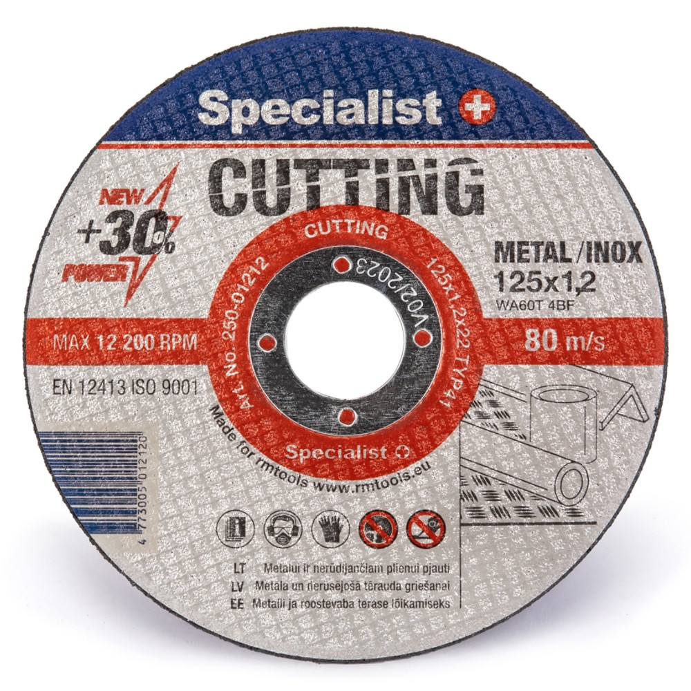 SPECIALIST+ metalo pj.diskas CUTTING, 125x1.2x22 mm 4 SPECIALIST+ metalo pj.diskas CUTTING, 125x1.2x22 mm 4
