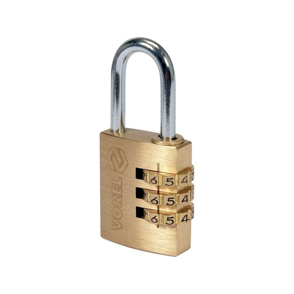 Spyna pakabinama žalvarinė | su kodu | 25 mm (77606) Spyna pakabinama žalvarinė | su kodu | 25 mm (77606)