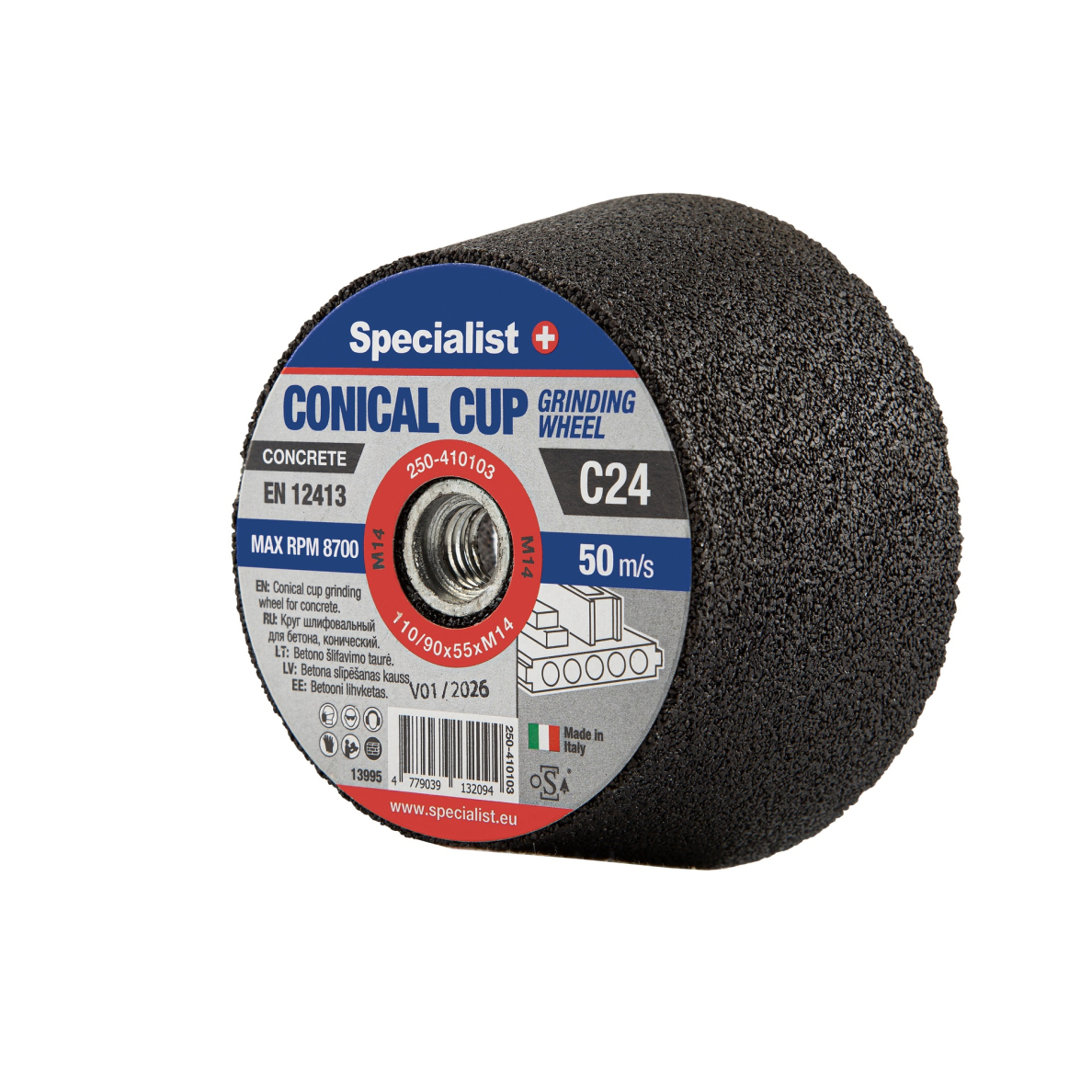 SPECIALIST+ betono šlif. taurė C24, 110/90x55xM14 mm 2 SPECIALIST+ betono šlif. taurė C24, 110/90x55xM14 mm 2