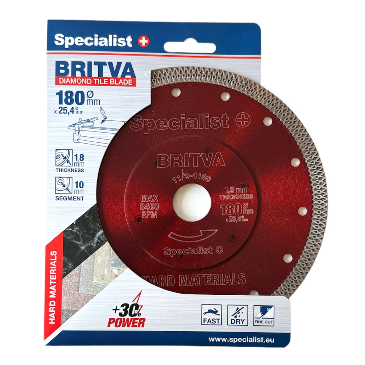 SPECIALIST+ deim. diskas BRITVA, 180x1,8x25,4 mm SPECIALIST+ deim. diskas BRITVA, 180x1,8x25,4 mm