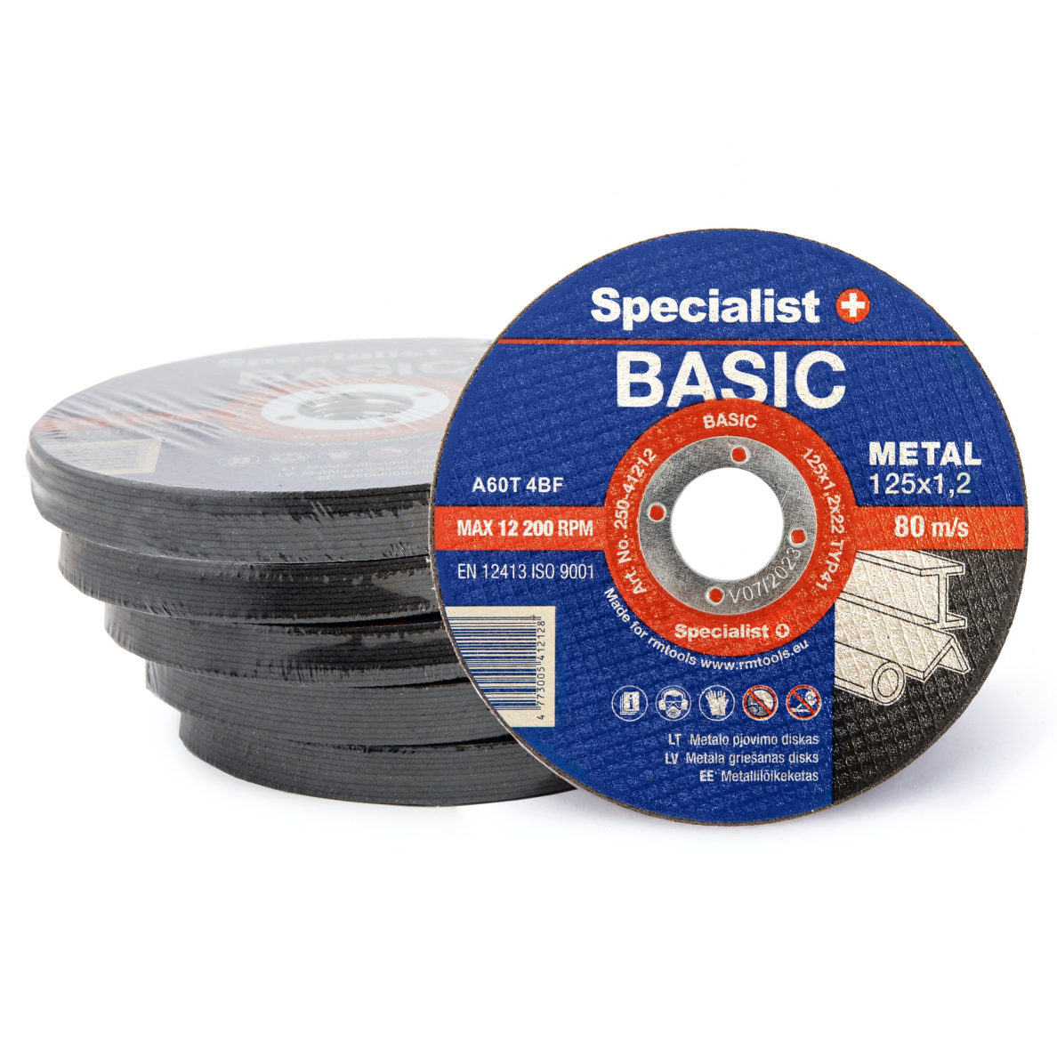 SPECIALIST+ metalo  pj. diskas BASIC, 125x1.2x22 mm 3 SPECIALIST+ metalo  pj. diskas BASIC, 125x1.2x22 mm 3