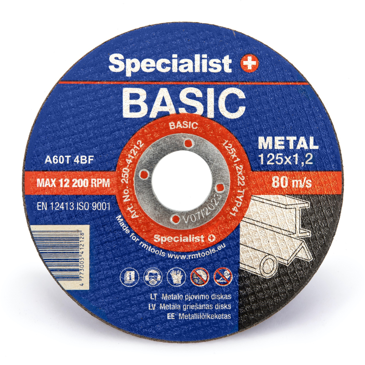SPECIALIST+ metalo  pj. diskas BASIC, 125x1.2x22 mm 4 SPECIALIST+ metalo  pj. diskas BASIC, 125x1.2x22 mm 4