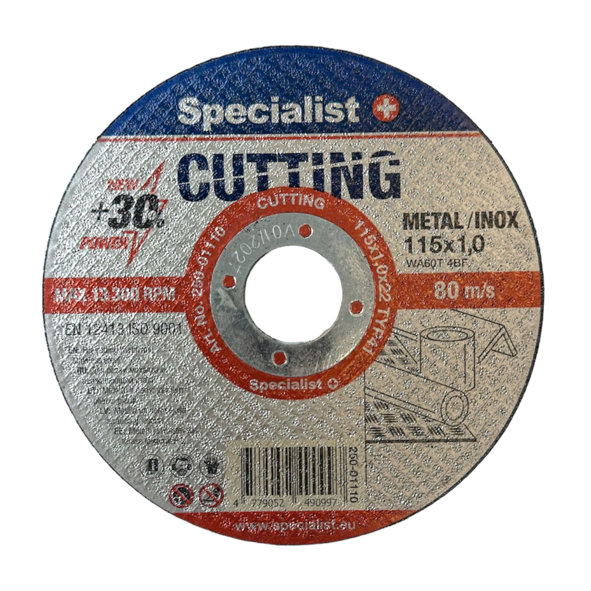 SPECIALIST+ metalo pj.diskas CUTTING, 115x1.0x22 mm SPECIALIST+ metalo pj.diskas CUTTING, 115x1.0x22 mm