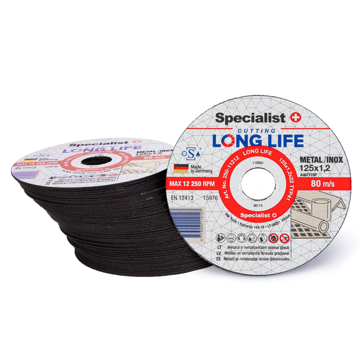 SPECIALIST+ metalo pj.diskas LONG LIFE, 125x1.2x22 mm 3 SPECIALIST+ metalo pj.diskas LONG LIFE, 125x1.2x22 mm 3