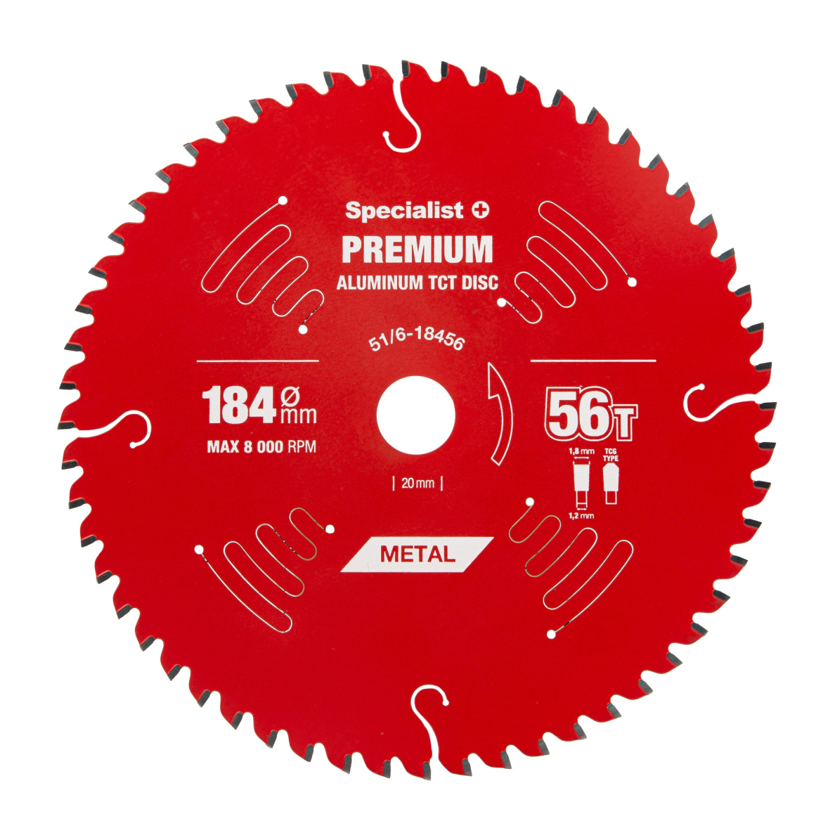 SPECIALIST+ pjovimo diskas Aluminium 184x56Tx20/16mm 1