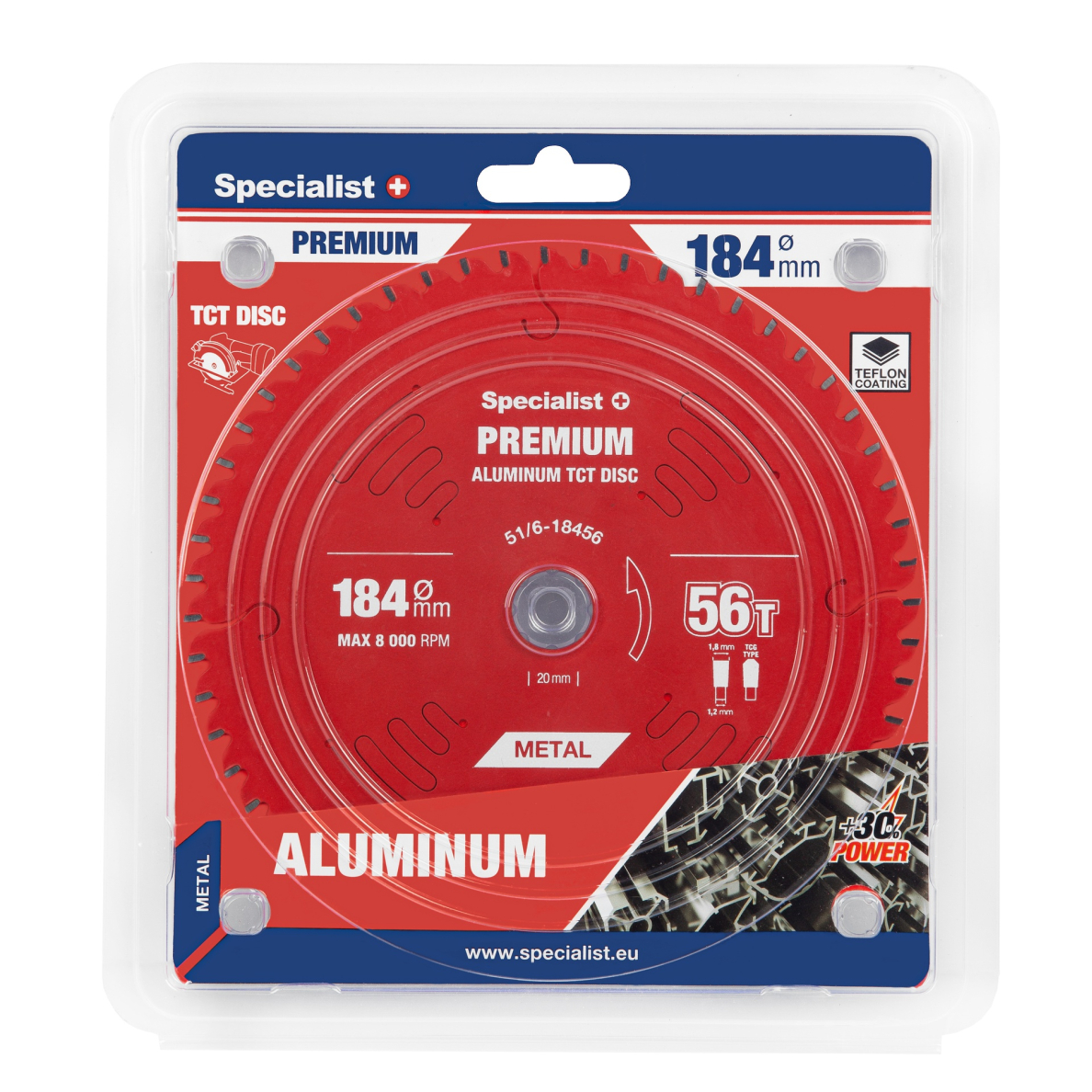 SPECIALIST+ pjovimo diskas Aluminium 184x56Tx20/16mm