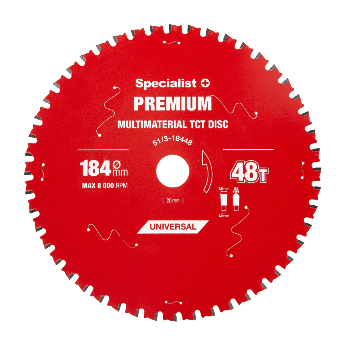 SPECIALIST+ pjovimo diskas Multimaterial 184x48Tx20/16mm 1