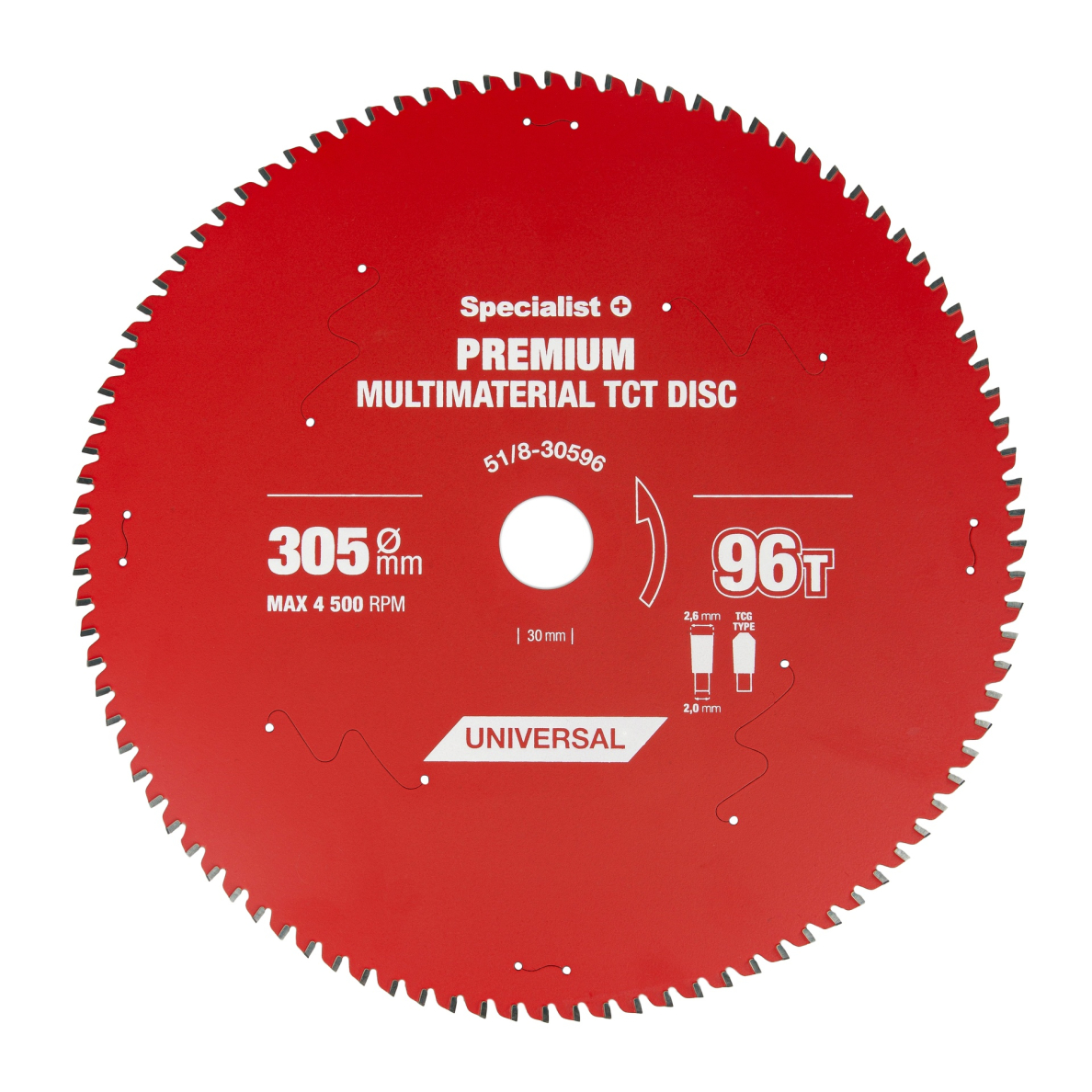 SPECIALIST+ pjovimo diskas Multimaterial 305x96Tx30mm 1 SPECIALIST+ pjovimo diskas Multimaterial 305x96Tx30mm 1