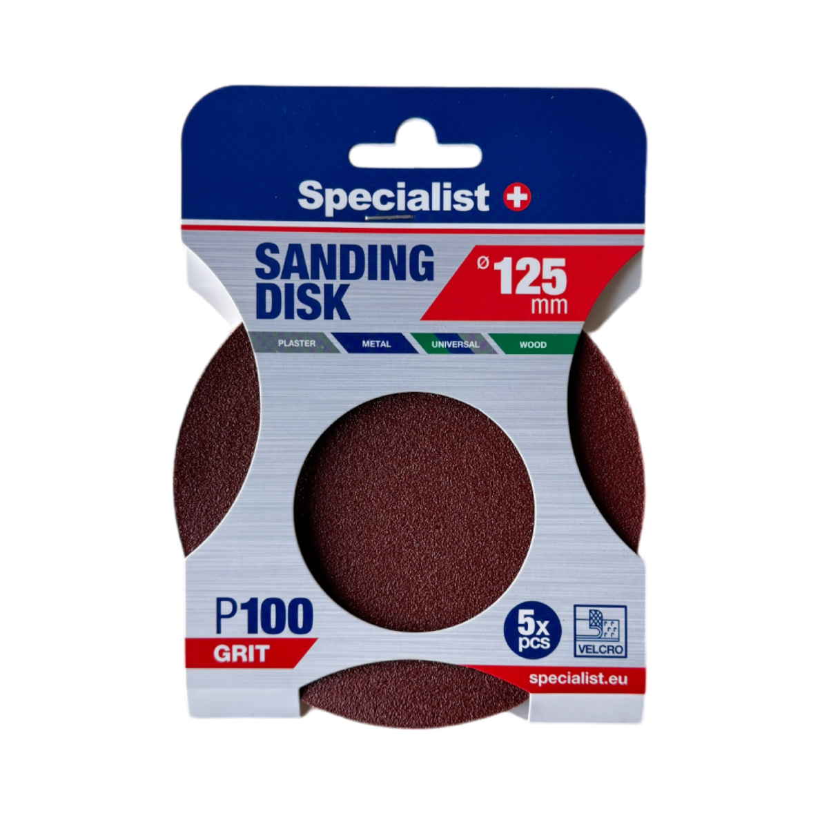SPECIALIST+ šlifavimo popierius P100, 125 mm, 5 vnt. SPECIALIST+ šlifavimo popierius P100, 125 mm, 5 vnt.