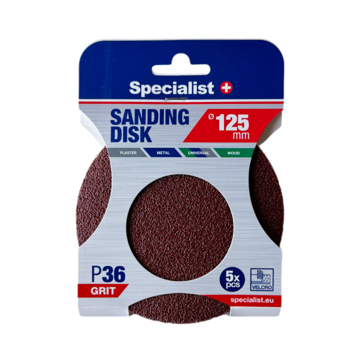 SPECIALIST+ šlifavimo popierius P36, 125 mm, 5 vnt. SPECIALIST+ šlifavimo popierius P36, 125 mm, 5 vnt.