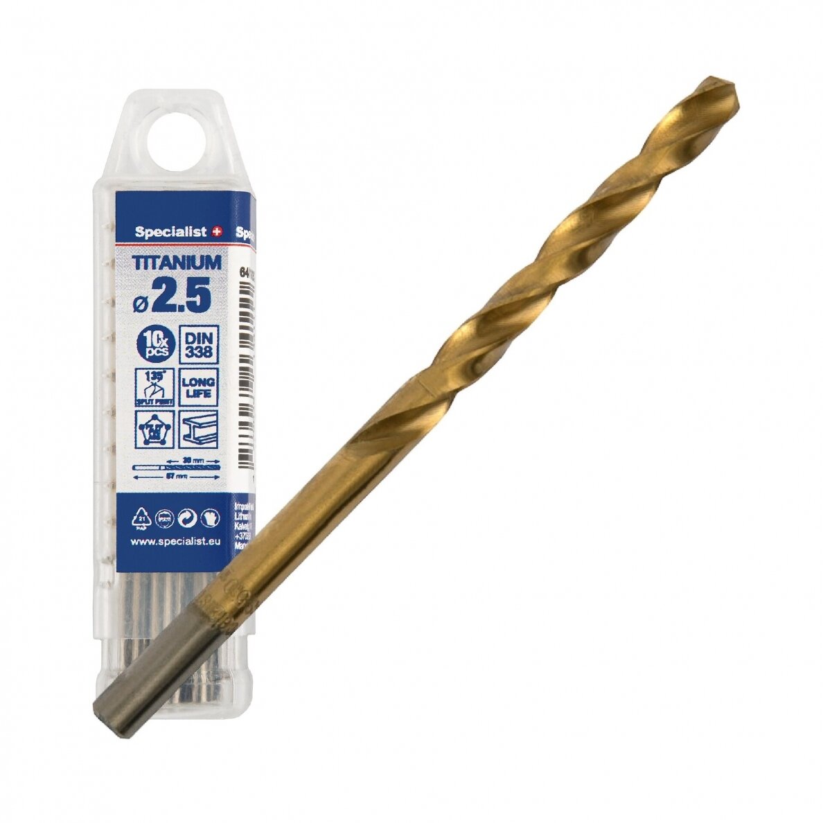 Specialist+ Titan met. gr. 2.5 mm 10vnt Specialist+ Titan met. gr. 2.5 mm 10vnt
