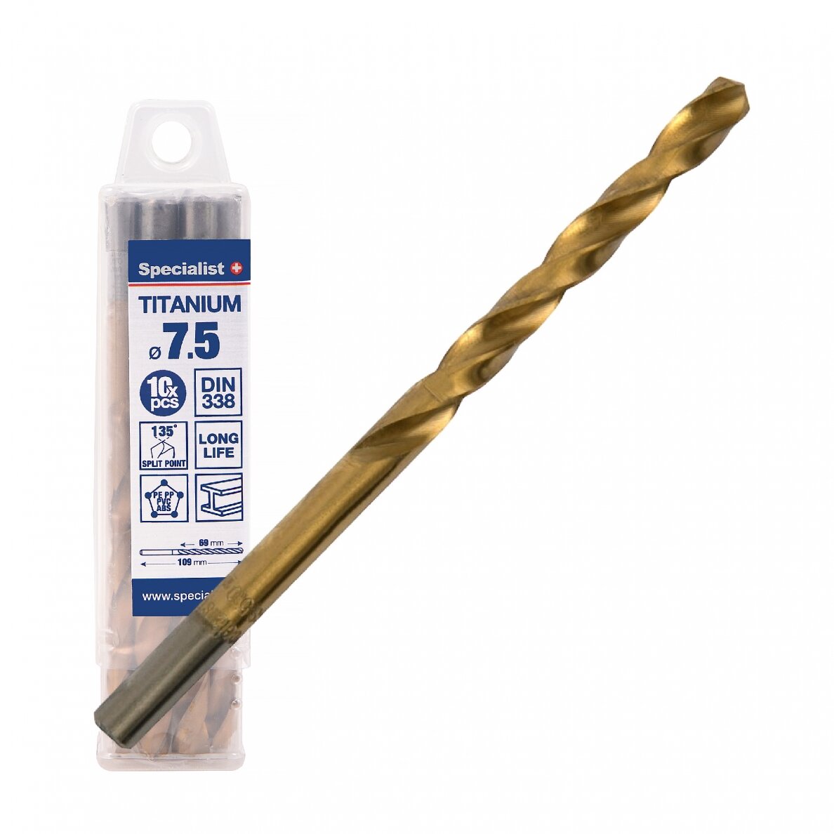 Specialist+ Titan met. gr. 7.5 mm 10vnt Specialist+ Titan met. gr. 7.5 mm 10vnt