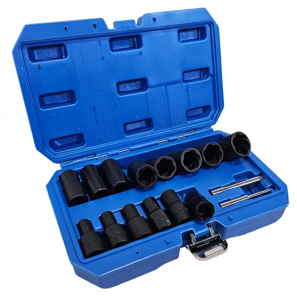 Specialus galvučių rinkinys / sraigtiniai ištraukikliai | 12,5 mm (1/2") | 8 - 27 mm | 16 vnt. (SK2016185)