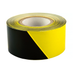 SPECIALIST+ įspėjamoji juoda/geltona juosta, 75 mm x 250 m