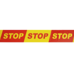 SPECIALIST+ juosta „STOP“, 100 mm x 100 m, raudona/geltona