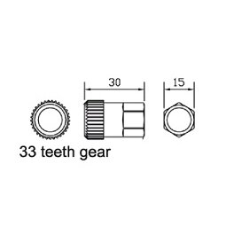 Special socket 15mm x 33H